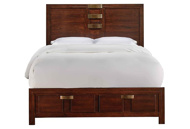 Picture of Diplomat Chestnut 3 PC Queen Storage Bed