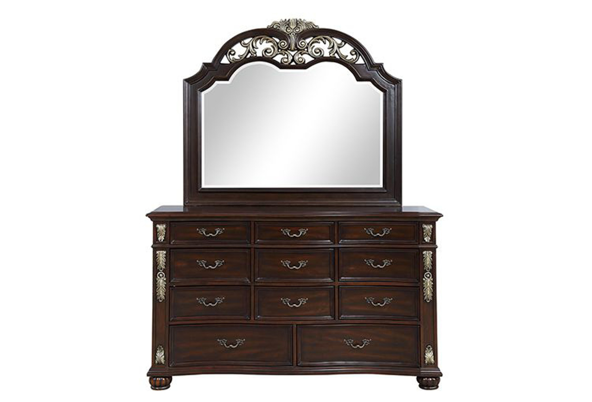 Picture of Maximus Cherry Dresser & Mirror