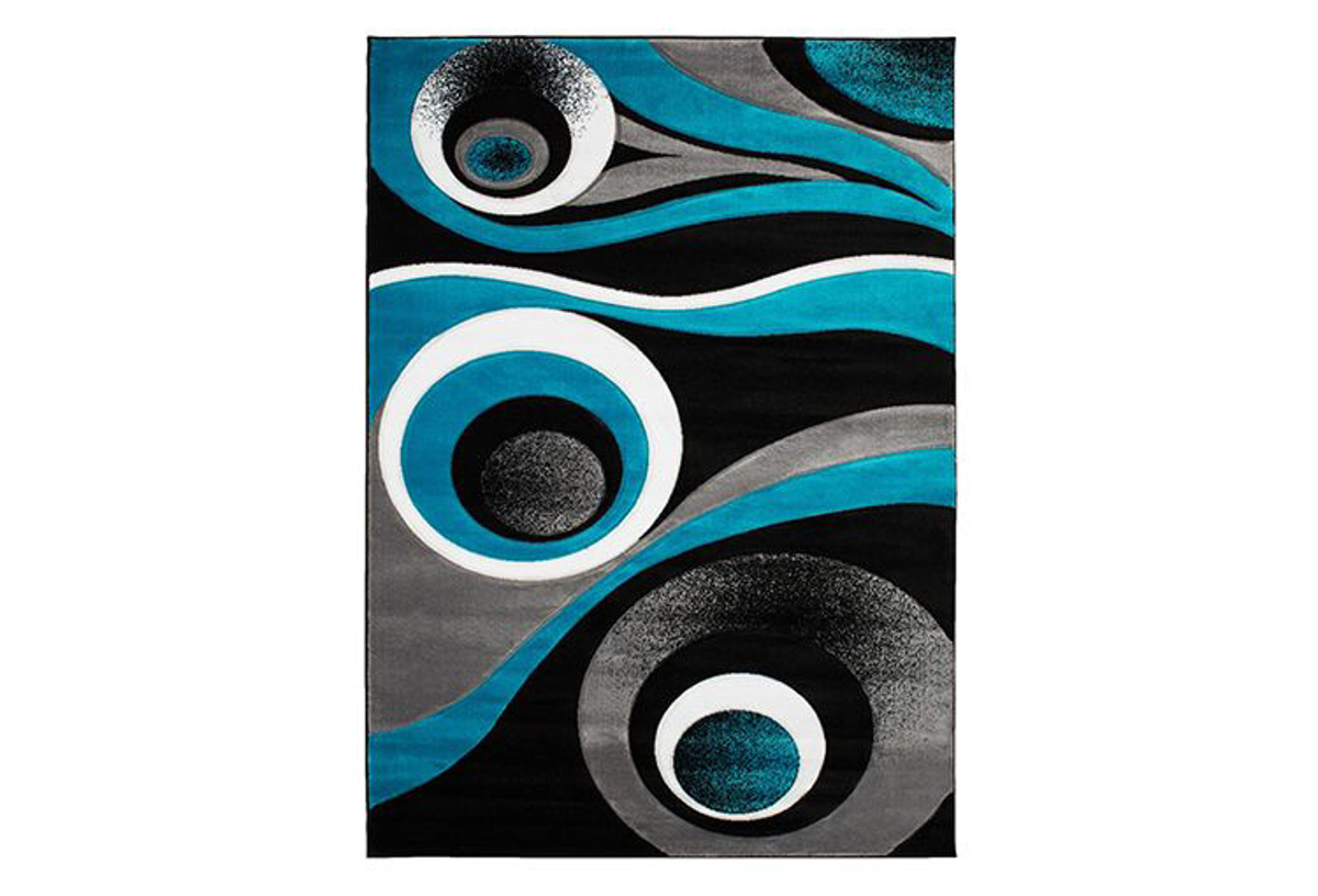 Multi Colored Turquoise Area Rug