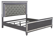 Picture of Refino  Grey King  3 PC Bed  with LED Lights