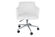 Picture of Baraga White Swivel Desk Chair