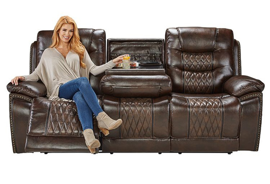 Picture of Royce Reclining Sofa with Dropdown Table