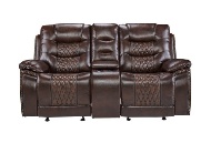 Picture of Royce Bronze Reclining Sofa and Console Loveseat