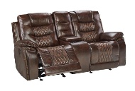 Picture of Royce Bronze Reclining Sofa and Console Loveseat