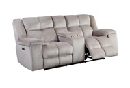 Picture of Phoenix Beige Reclining Sofa & Console Loveseat