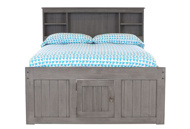 Picture of Madison Grey Captain's Full Bookcase Bed with Trundle