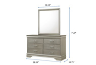 Picture of Amalia Metallic Dresser & Mirror