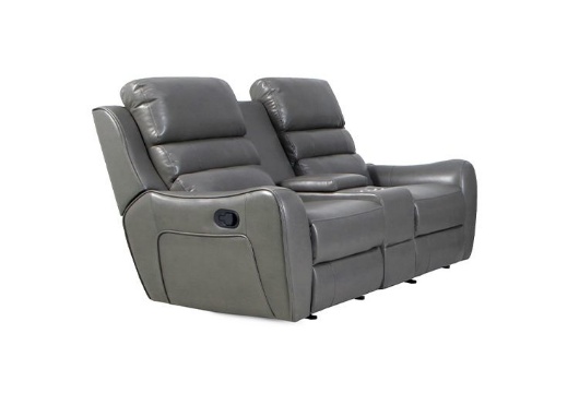 Picture of Cooper Grey Reclining Console Loveseat