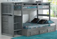 Picture of Madison Grey Twin/Full Staircase Bunk Bed