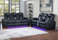 Picture of Transformer Black Power Reclining Sofa & Loveseat with Bluetooth