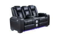 Picture of Transformer Black Power Reclining Sofa & Loveseat with Bluetooth