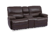 Picture of Dominic Brown Leather Power Reclining Sofa & Console Loveseat