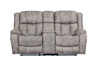 Picture of Luxe Pewter Power Reclining Sofa & Manual Reclining Console Loveseat