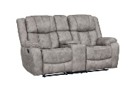 Picture of Luxe Pewter Power Reclining Sofa & Manual Reclining Console Loveseat