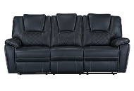 Picture of Diamante Black Reclining Sofa & Console Loveseat