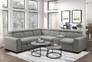 Picture of Farrah Grey Convertible Sectional With Pull Out Bed