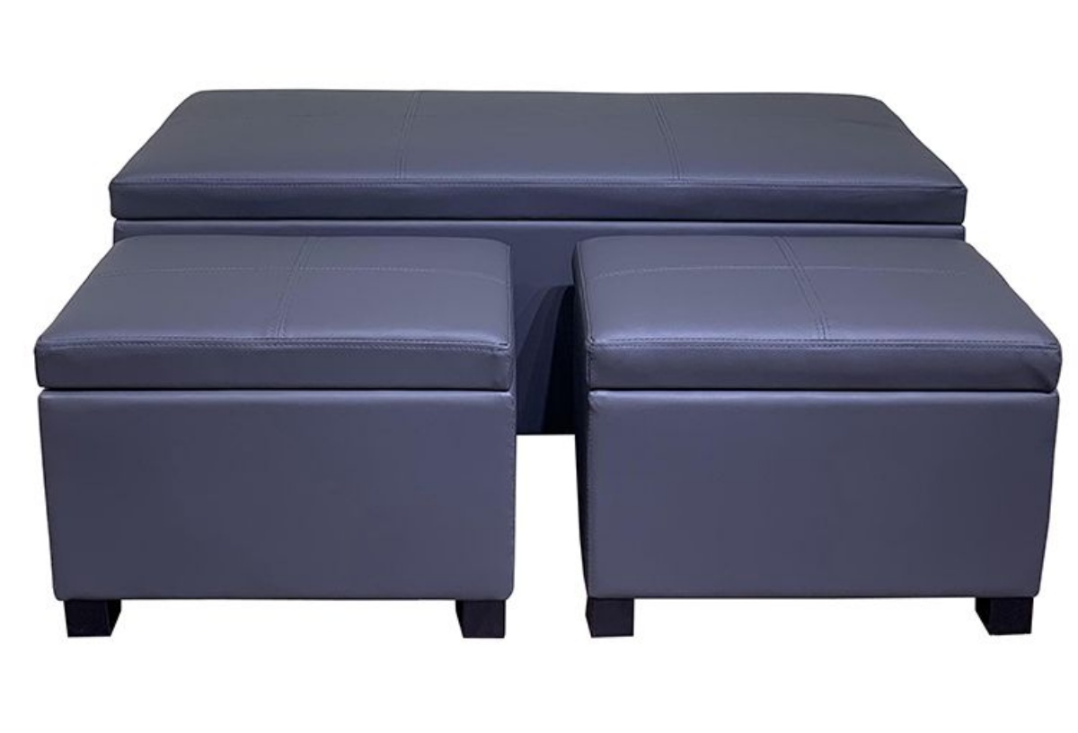 Picture of Martin Grey 3 PC Ottoman Storage Set