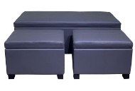 Picture of Martin Grey 3 PC Ottoman Storage Set