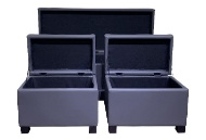 Picture of Martin Grey 3 PC Ottoman Storage Set