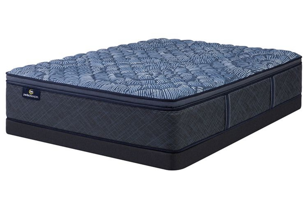 Picture of Cobalt Calm Firm Pillow Top King Mattress & Low Profile Boxspring