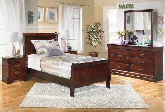 Picture of Alisdair Cherry 3 PC Twin Sleigh Bed