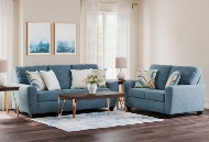 Picture of Cashton Blue Loveseat