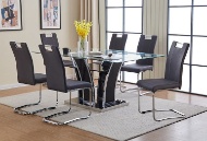 Picture of Mirage Dark Grey/Chrome Dining Table