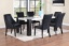 Picture of Jetson 7 PC Faux Marble Dining Room With Black Chairs