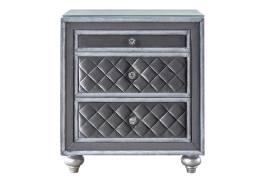 Picture of Cameo Grey Upholstered Nightstand