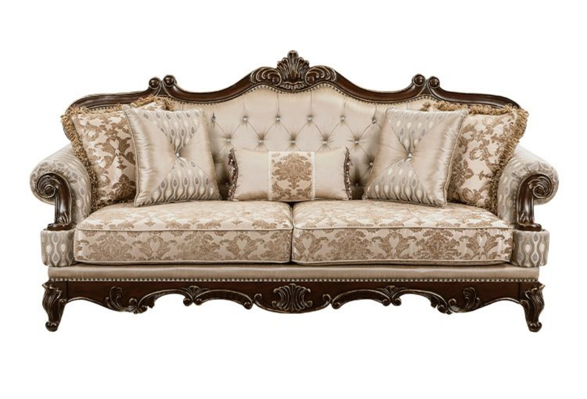 Picture of Dynasty Gold Wood Trim Sofa