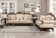 Picture of Dynasty Gold Wood Trim Sofa