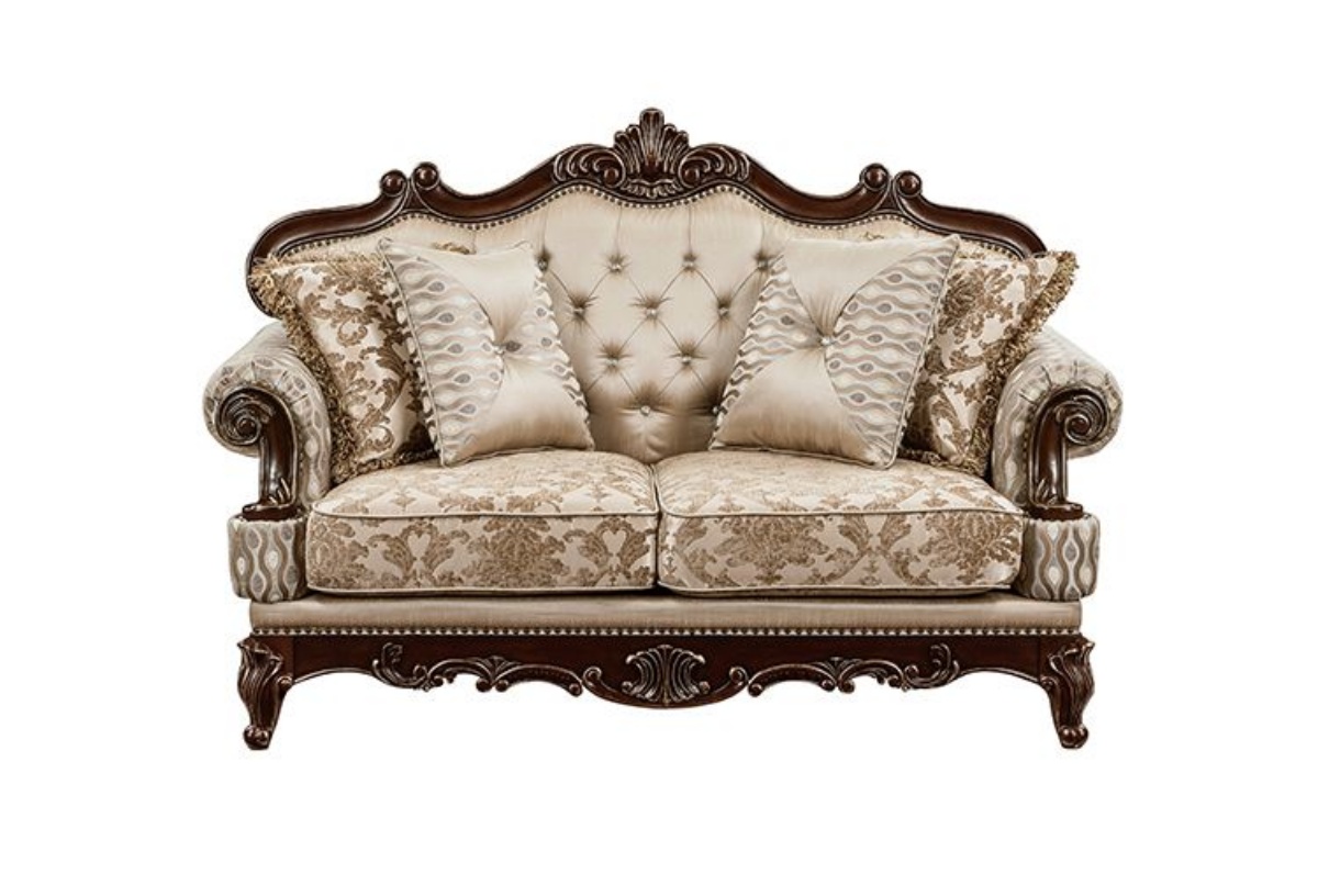 Picture of Dynasty Gold Wood Trim Loveseat