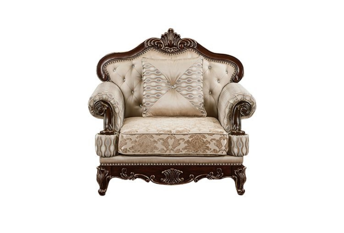 Picture of Dynasty Gold Wood Trim Chair