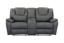 Picture of Diamante Grey Reclining Console Loveseat