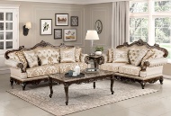 Picture of Dynasty Gold Wood Trim Sofa & Loveseat