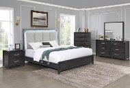 Picture of Odessa Grey 3 PC Queen Bed with LED Lights