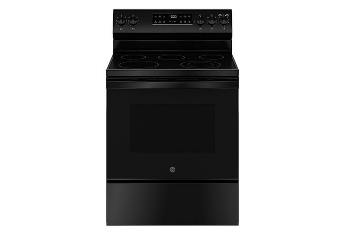 Picture of GE Black Electric Range with Self-Clean