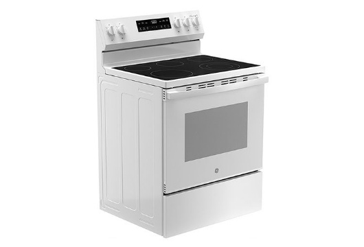 Picture of GE White Electric Range with Self-Clean