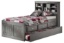Picture of Madison Grey Captain's Twin USB Bookcase Bed with Trundle