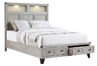 Picture of Weston Grey 3 PC Queen Storage Bookcase Bed