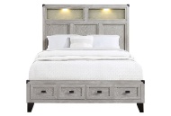 Picture of Weston Grey 3 PC Queen Storage Bookcase Bed