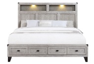 Picture of Westin Grey 3 PC King Storage Bookcase Bed