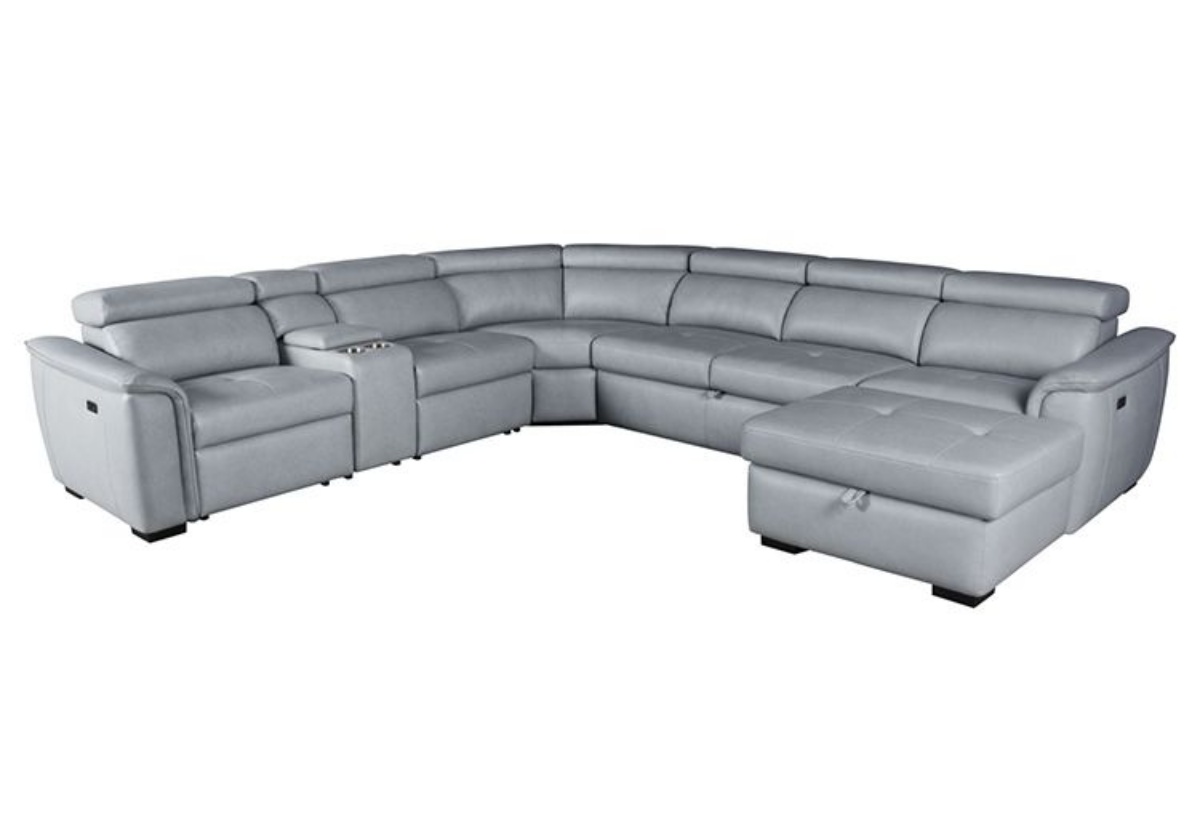 Picture of Typhoon Power Reclining Sectional With Pull Out Ottoman