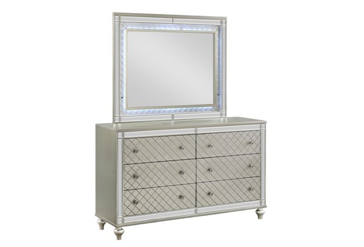 Picture of Cristian Champagne Dresser & Mirror