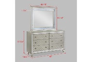 Picture of Cristian Champagne Dresser & Mirror