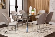 Picture of Carlo Grey/Chrome 5 PC Dining Room