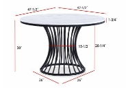 Picture of Hayley Black/White Dining Table