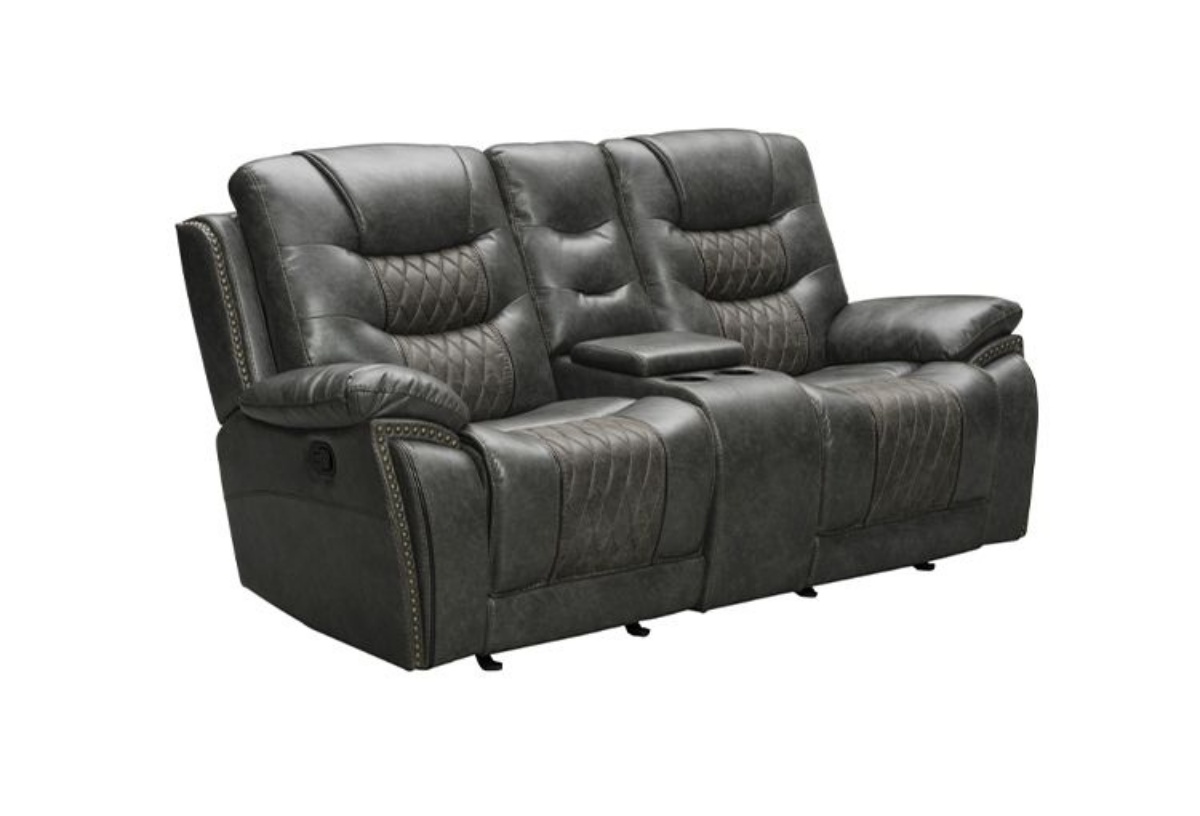 Picture of Royce Grey Reclining Loveseat With Console