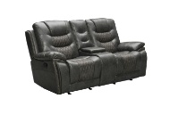 Picture of Royce Grey Reclining Sofa and Console Loveseat