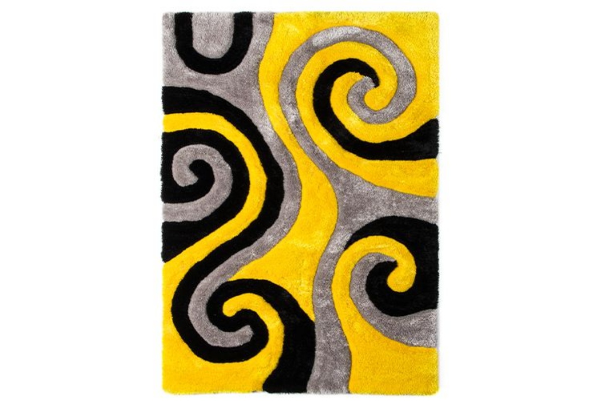 Picture of Studio Yellow/Black Accent Rug